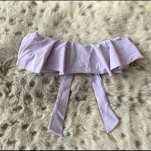 Xhiliration Ruffled Bandeau Bikini Top